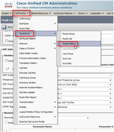 Appendix: PBX Configuration Examples This section provides screen images of PBX configuration examples for SIP trunks used with Uptivity Survey.