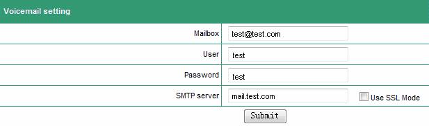 General settings : MailBox: The e-mail address of mailbox. User: The user name used by the e-mail address. Password: The password used by the e-mail address.