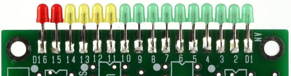 CP5176 Assembly guide Gain reduction meter 1. LEDs For each one of the 16 LED's cut the short leg (cathode) at 5mm from body and cut the long leg (anode) at 6mm.