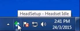 From the HeadSetup program, select the Status tab. Verify that: The Softphones on the left pane shows Avaya Communicator.