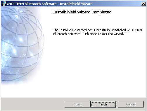 6). Click on the Yes button to reboot your PC. You have completely uninstalled the previous version of the Bluetooth software.