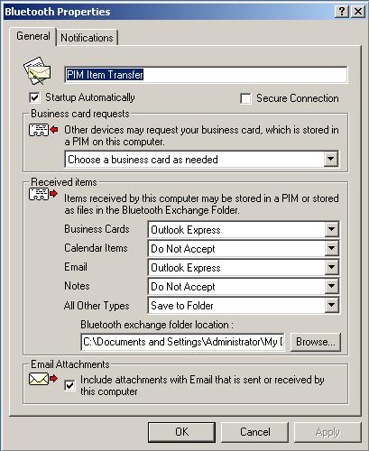 Configure From the Windows system tray, right-click the Bluetooth icon and select Advanced Configuration from the shortcut menu.