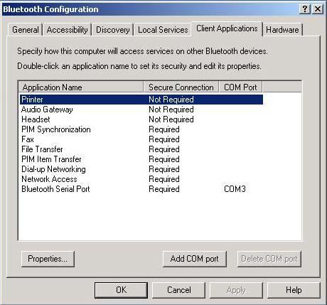 7.6.1 Audio Gateway Configure The Bluetooth Configuration Panel > Client