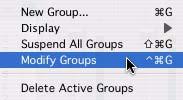 Modifying Groups To modify a group: 1 Do one of the following: Choose Modify Groups from the Group List pop-up menu.