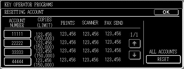 Misfed pages are not included in the page counts. When the fax and network scanner functions are used, the fax and network scanner page counts show the number of pages transmitted.