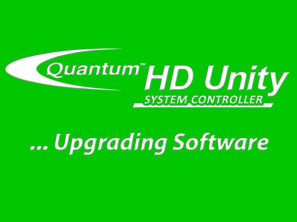 After the Upgrade Software button is pushed the screen will display HD Unity - Upgrading Software and then HD Unity - Loading as shown below.