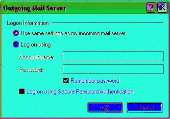 Click [Settings]. Check the "Outgoing Mail Server" screen to fill in "E-7" and "E-8" on the Setup Information Form.
