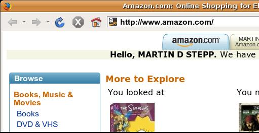 Stateful client/server interaction Sites like amazon.com seem to "know who I am." How do they do this?