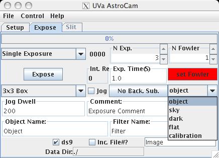and the filename is not changed between subsequent frames, astrocam will write over the existing file with each new one of the same name.