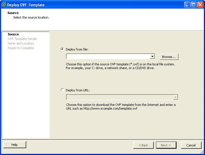 Chapter 2 - Deploying the OVA 3. Click File > Deploy OVF Template.