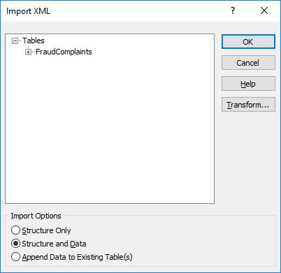 Import XML (step 2)