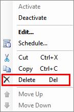 2.5.9 DELETING SCENARIO To delete the scenario, follow one of the methods given below. Note: You can delete the Scenario from active and inactive repositories.