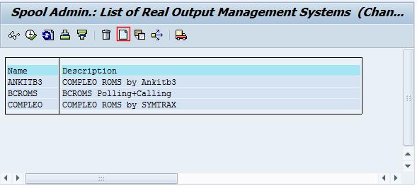 : List of Real Output Management Systems appears. Click. 4.