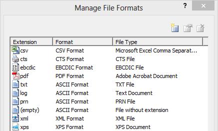. This displays the Machine Click Manage PC File Formats button.