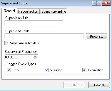 2.4.5.1 Creating a New Supervised Folder This option allows you to supervise a local PC folder on your machine.