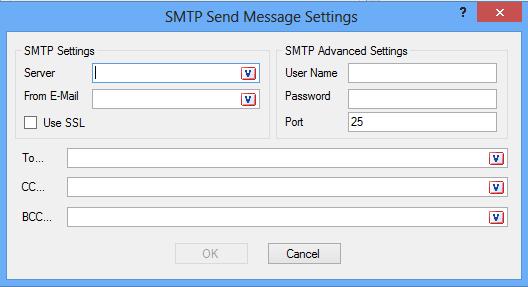 Select the Forward events by SMTP mail check box. Click Edit Parameters to enter the required details in the SMTP Send Message Settings window.