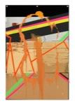 2 cm GENIS0231 Untitled, 2014 Plastic foil, mirror foil, adhesive tape, and lacquer on acrylic panel 59 1/8 x 39 3/8 inches