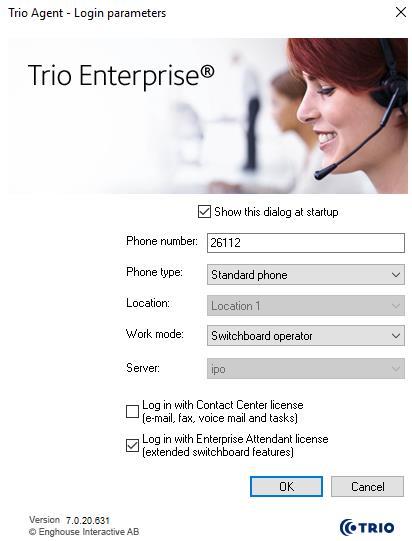 6.3. Configure Trio Enterprise Attendant Trio Attendant is a separate application to Trio Enterprise server and can run concurrently on the same platform.