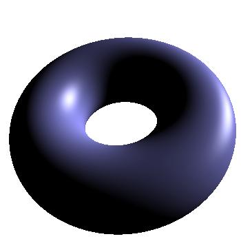 Figure 2: A torus rendered with the proposed hardware multi-pass method using the Torrance-Sparrow reflection model (Gaussian height distribution and geometry term by [27]) and different settings for