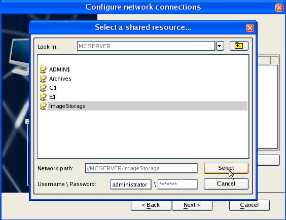 7 8. At this point you can now select your network share and then click on Next and then Finish to complete the operation of connecting your network share. 9.