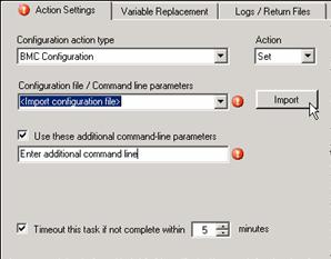 Action Settings tab The Action Settings page contains the controls shown in the following graphic: Figure 40.