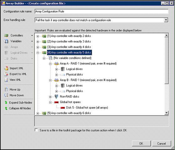 Configuring RAID through Array Wizard Another way to configure RAID is through the Array Builder Wizard provided by Microsoft SCCM.