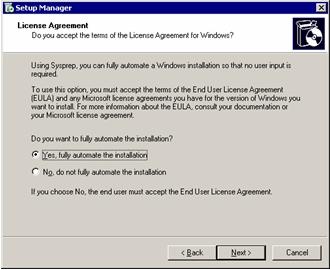 Figure 56. Setup Manager: License Agreement 9.