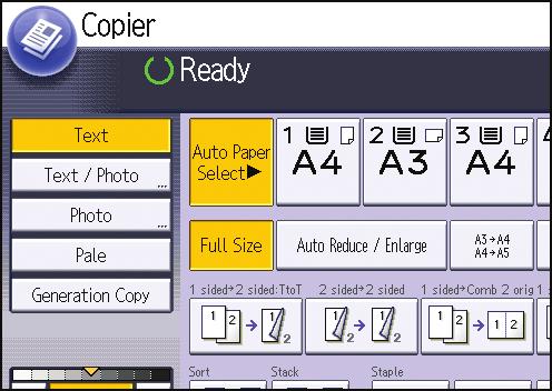 3. Copy This chapter describes frequently used copier functions and operations. For the information not included in this chapter, see Copy/ Document Server on the supplied CD-ROM.