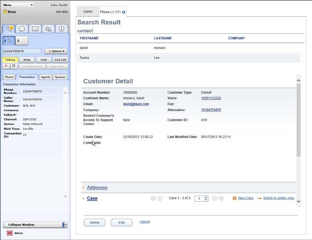 8x8, Inc Local CRM Enhancements Screen Pop of Multiple Matching Records Note: Screen Pop requires agents visibility to required CRM objects.