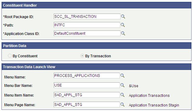 Managing PeopleSoft Admission Transactions Chapter 1 Transaction Setup page: File Parser batch load transaction (2 of 2) For a File Parser batch load you must clear the Online Transaction check box