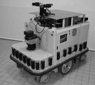 In the real robot we used the ultrasounds as main sensors. We processed the ultrasound measurements to build depth maps following (J.Borenstein and Y.Koren, 1991a).