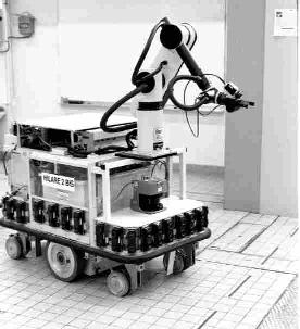 Otilio is a differential-driven robot, which has two driving wheels and its maximum speed is 1m/sec. The robot is square (0.8m 0.8m).