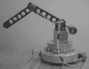 z θ 1 l 2 θ 2 l 1 l 3 θ 3 θ 4 θ 5 x θ 6 y Figure 2: The master arm used as an input device. P Figure 1: The 6DOF arm manipulator.