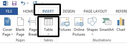WORD 2013 FOUNDATION Page 101 Tables Using tables You can insert a table into your document. Each cell within the table can display text or a picture.