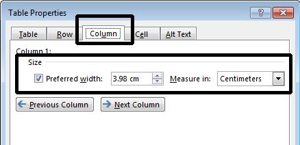 WORD 2013 FOUNDATION Page 108 Modifying the table width Right click on the table and from the popup menu displayed select the Table