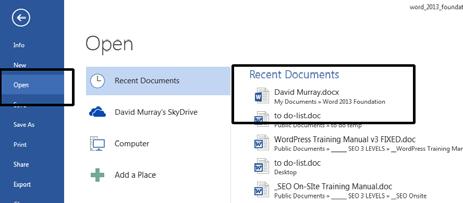 document or open an existing document.