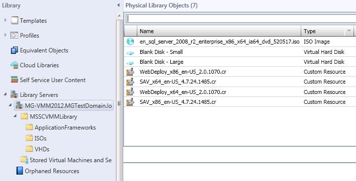 Figure 3: Location of SCVMM 2012 library server files 4) Files and other resources must be copied to the library server s share manually outside of SCVMM 2012.