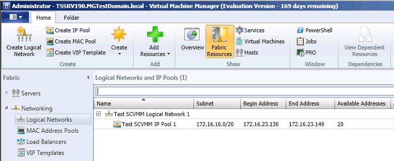 Figure 14: Verify creation a static IP pool 15) Verify that the Create Static IP Pool job completes successfully.