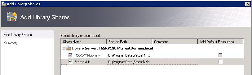 d) Now that the new Windows share location is in place, from the SCVMM 2012 Manager console, click on the Library workspace, expand Library Servers, right-click on the desired library server and