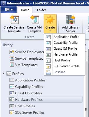 Create SCVMM 2012 Profiles and Templates Create a Hardware Profile A hardware profile specifies the specific hardware parameters for guest VM creation, such as number of processors and the amount of