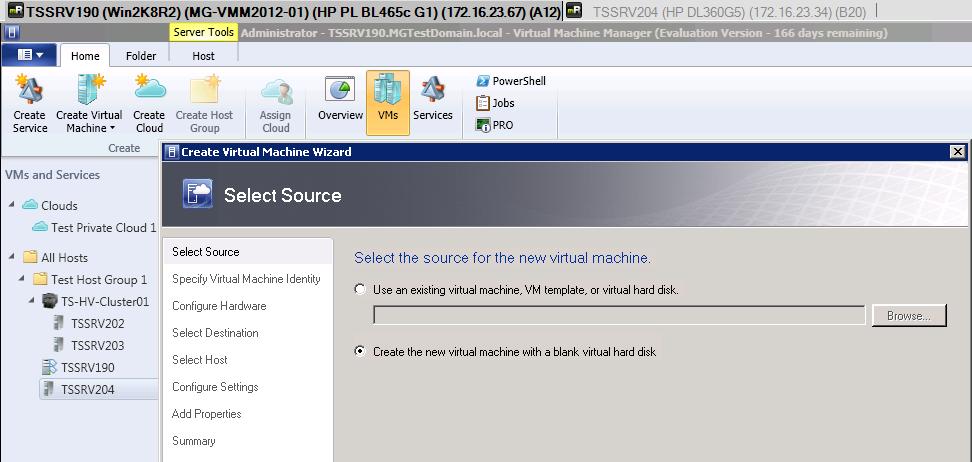 Create SAN Copy-capable VHD File on the Gold Image Logical Unit Now that the logical unit is in place that will be the volume for the gold image VHD, a Hyper-V guest VM can be provisioned, patched,