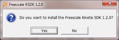 Deploying BeeStack and application software Figure 10. KSDK 1.2.0 install confirmation 12. Leave the default installation path or alternatively enter a customized one and click OK.