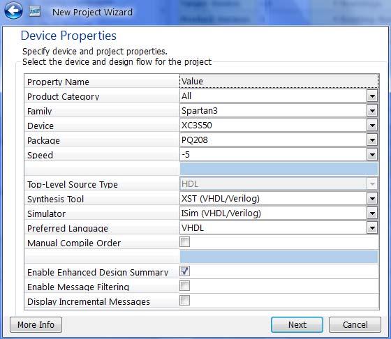 Synthesizing the Design a) First, we must define the project sources, which are the two files prepared above. Select Project > Add Source, highlight reg_mux.vhd and click Open.