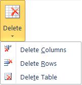Inserting & Deleting Rows & Columns To insert a row: 1. Click in the row. 2. Under Table Tools, click the Layout tab. 3. In the Rows & Columns group, click Insert Above or Insert Below.