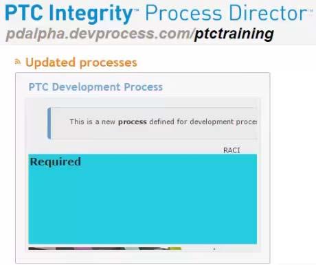 Authoring with PTC Process Director 4.0 Overview Course Code Course Length WBT-4657-0 8 Hours In this course, you will become familiar with the Process Director software.