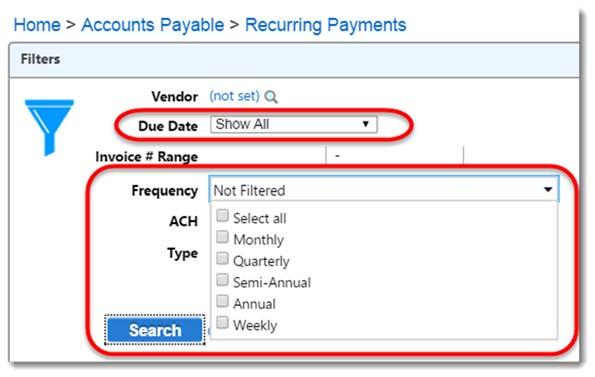 Step 2: Transfer Recurring Payments 1.