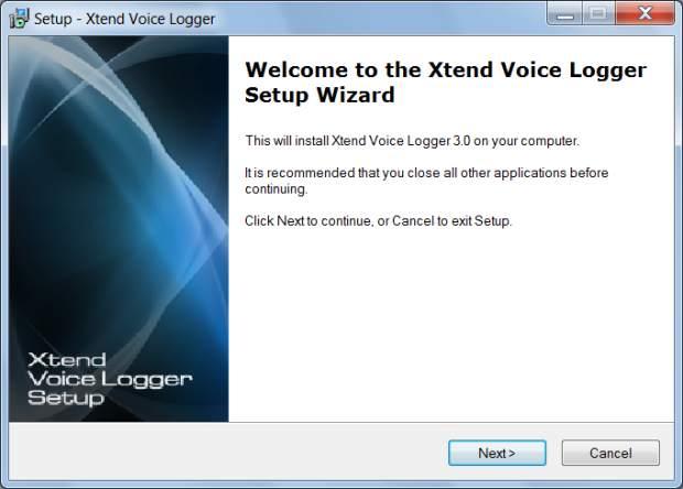 Installation of Xtend Voice Logger This section will help you to install the Xtend Voice Logger Software in the system.