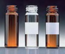 Vials are made from clear, Type borosilicate, 33 expansion glass or amber, Type, borosilicate, 5 expansion glass for light sensitive applications. Vials are packed 00 per tray.