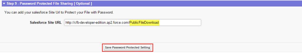 Click on Public File Download link. A page displays the code which can be customized according to your requirement.