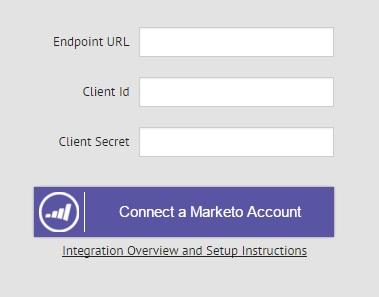 d. In Socedo, navigate to the Export page (/Home/Export) then click Connect a Marketo Instance to display the credential form.